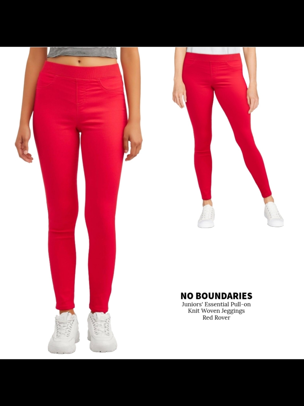 No Boundaries Bright Red Pull-On Jeggings XXL New